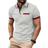 Men's Polo Shirt With Decorative Chest Pocket - Weriion