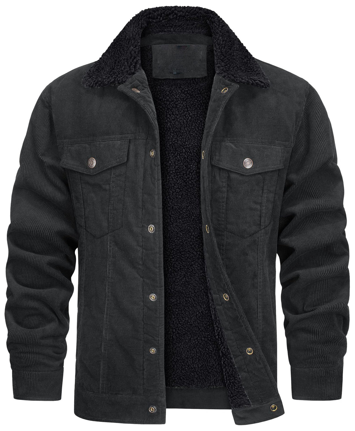 Men's Polyester Double Chest Pockets Winter Jacket - Weriion