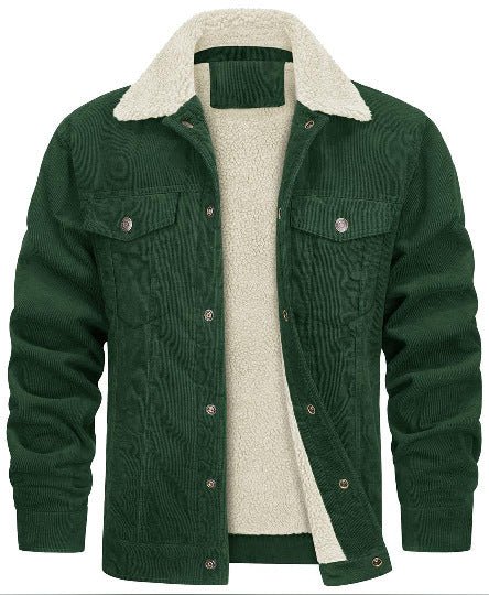 Men's Polyester Double Chest Pockets Winter Jacket - Weriion