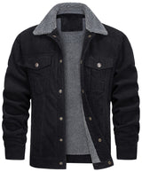 Men's Polyester Double Chest Pockets Winter Jacket - Weriion