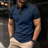 Men's Short Sleeve Business Shirts Casual Polo Shirts - Weriion