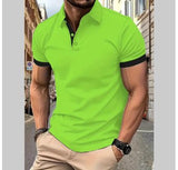 Men's Short Sleeve Business Shirts Casual Polo Shirts - Weriion