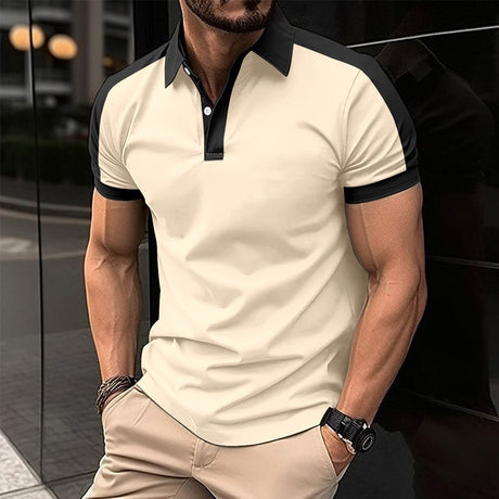 Men's Short Sleeve Business Shirts Casual Polo Shirts - Weriion