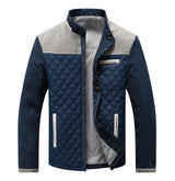 Men's Slim Fit Casual Solid Patchwork Jacket - Weriion