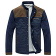 Men's Slim Fit Casual Solid Patchwork Jacket - Weriion