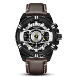 Men's Sports Leather Quartz Watch - Weriion