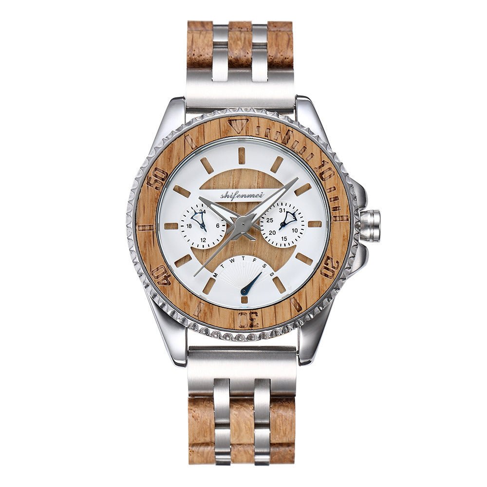 Men's Sports Mechanical Wood Watch - Weriion