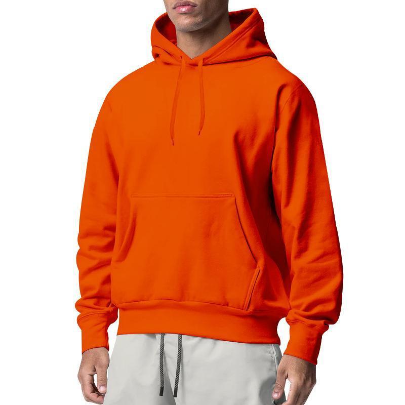 Men's Sports Solid Color Fleece Casual Sweater Hoodies - Weriion