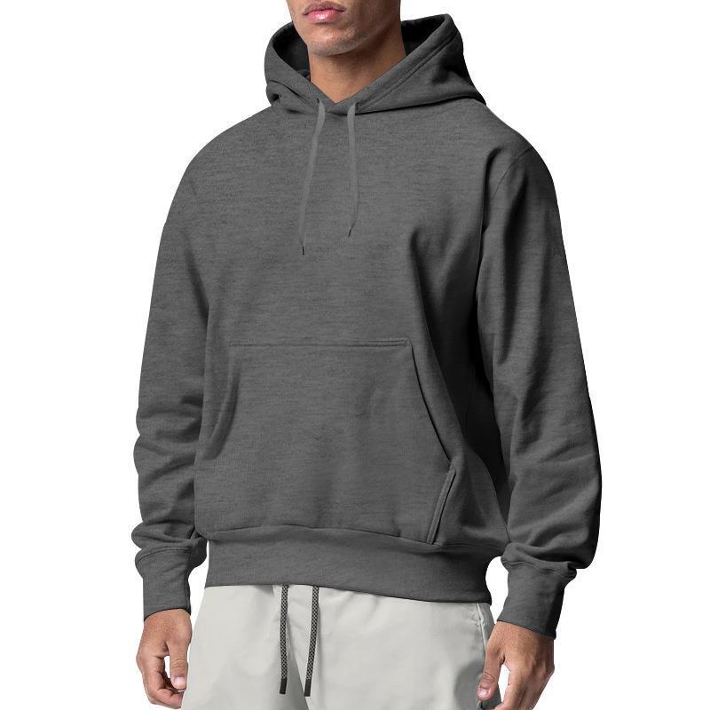 Men's Sports Solid Color Fleece Casual Sweater Hoodies - Weriion