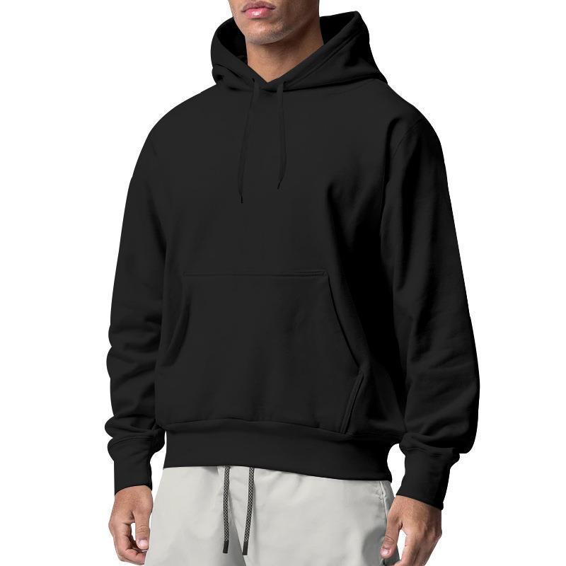 Men's Sports Solid Color Fleece Casual Sweater Hoodies - Weriion