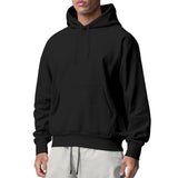 Men's Sports Solid Color Fleece Casual Sweater Hoodies - Weriion