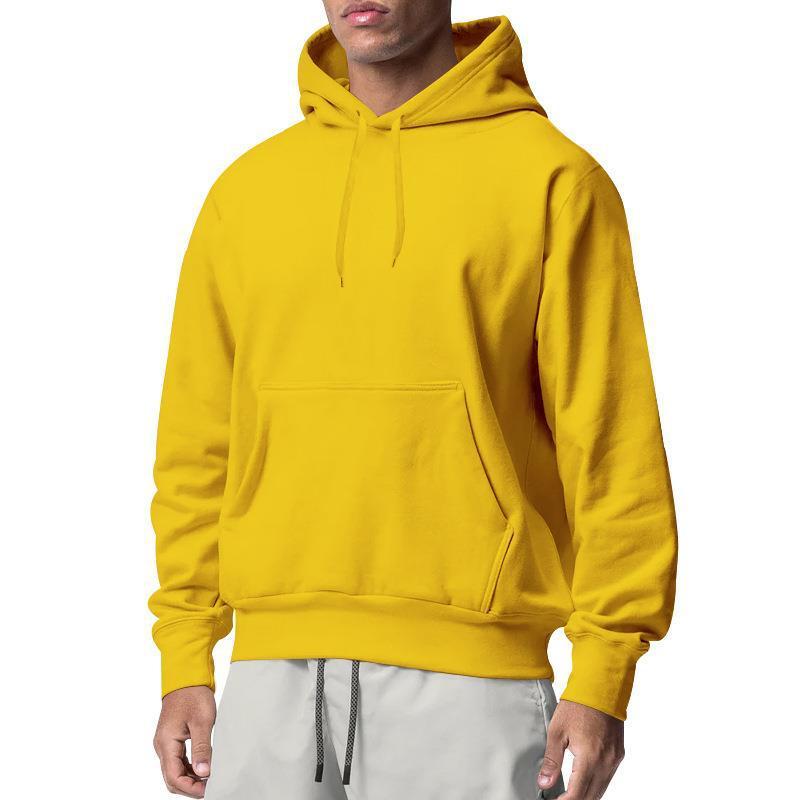 Men's Sports Solid Color Fleece Casual Sweater Hoodies - Weriion