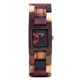 Men's Square Shaped Dial Wood Watch - Weriion