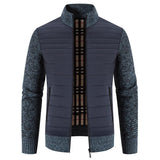 Men's Stand Collar Cardigan Sweater Outer Wear Plus Size Coat - Weriion