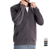 Men's Stand Collar Long - Sleeve Zipper Sweatshirt Sweaters - Weriion