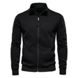 Men's Stand Collar Long - Sleeve Zipper Sweatshirt Sweaters - Weriion