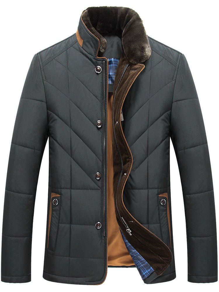 Men's Stand - Up Collar Padded Winter Autumn Jacket - Weriion