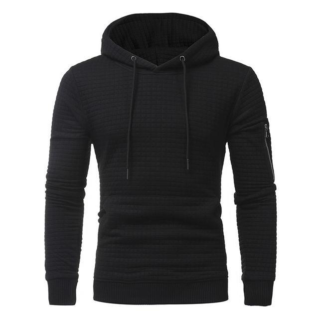 Men's Sweatshirt Hoodie With Arm Zipper Long Sleeve Slim Top - Weriion