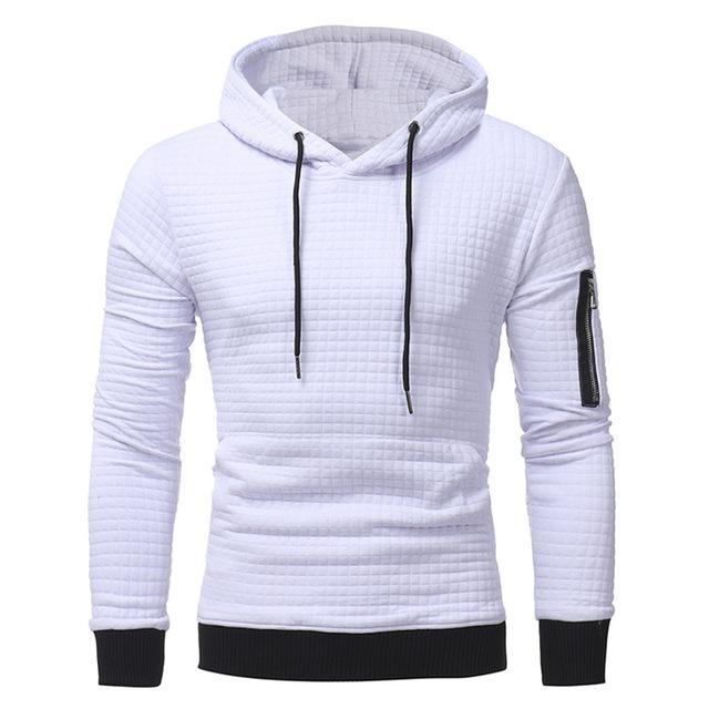 Men's Sweatshirt Hoodie With Arm Zipper Long Sleeve Slim Top - Weriion