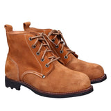 Men's Thick Suede Cowhide Genuine Leather Shoes Boots - Weriion