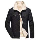 Men's Thick Velvet Winter Denim Jacket - Weriion