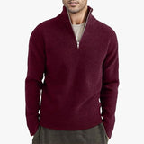 Men's Thickened Warm Zip Collar Sweater - Weriion