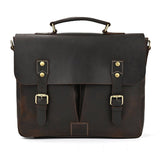 Men's Top Layer Cowhide Leather Messenger Shoulder Bags - Weriion