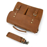 Men's Top Layer Cowhide Leather Messenger Shoulder Bags - Weriion