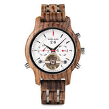 Men's Tourbillon Automatic Mechanical Wood Watch - Weriion