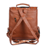 Men's Trendy PU Leather Backpack - Weriion