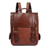 Men's Trendy PU Leather Backpack - Weriion