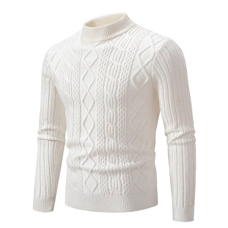 Men's Twisted Round Neck Pullover Leisure Sweaters - Weriion