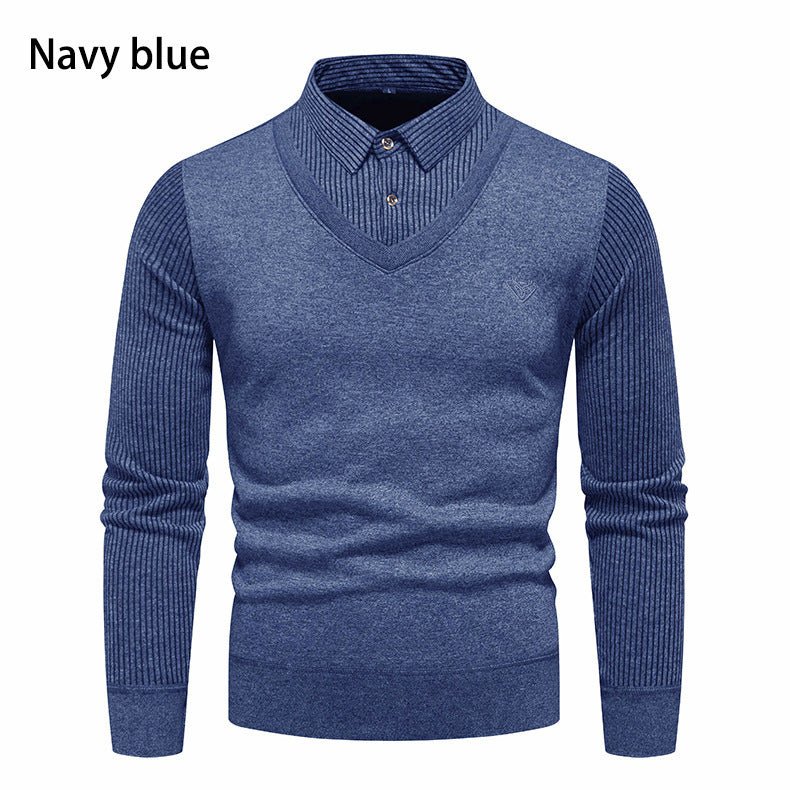 Men's Undershirt Slim Fit Fleece - Lined Two Pieces Sweaters - Weriion