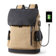 Men's USB Charging Polyester School Work Bag Backpack - Weriion