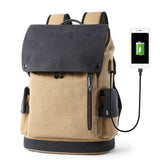 Men's USB Charging Polyester School Work Bag Backpack - Weriion