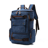 Men's Vintage Canvas Laptop Computer Travel Bag Backpack - Weriion