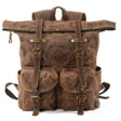 Men's Vintage Canvas & Leather Backpacks - Weriion