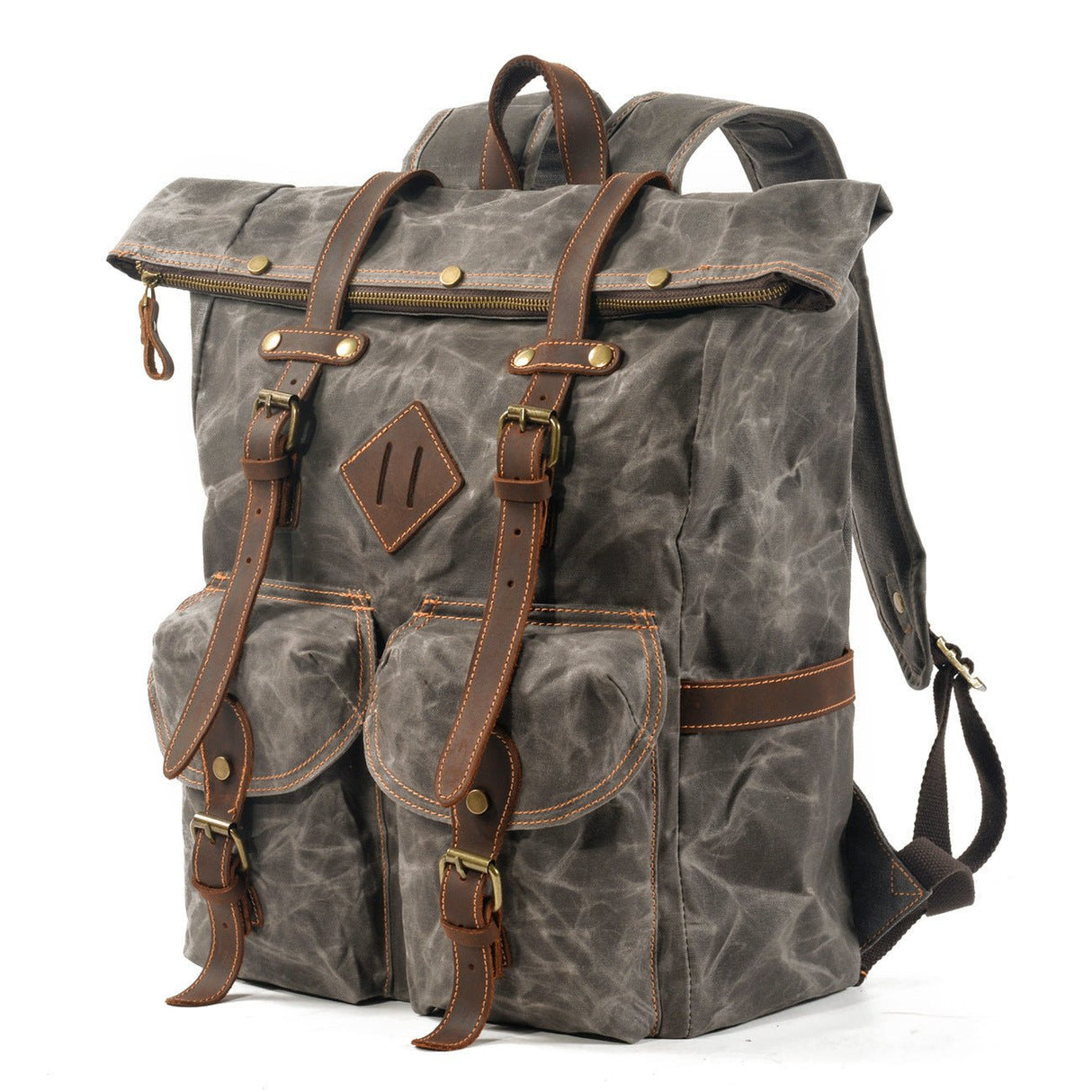 Men's Vintage Canvas & Leather Backpacks - Weriion