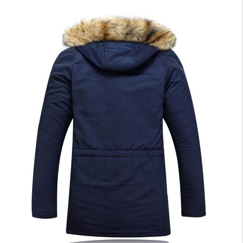 Men's Warm Winter Cotton Jacket With Fur Jacket - Weriion