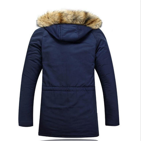 Men's Warm Winter Cotton Jacket With Fur Jacket - Weriion