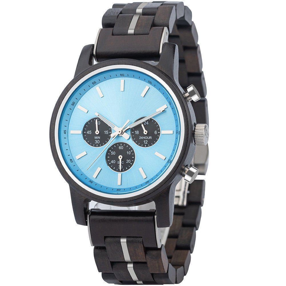 Men's Waterproof Leisure Sports Wood Watch - Weriion