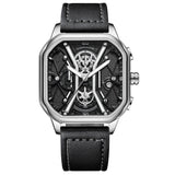 Men's Waterproof Luminous Quartz Watch With Leather Strap - Weriion