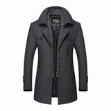 Men's Winter Autumn Dorchester Peacoat Wool Coat - Weriion