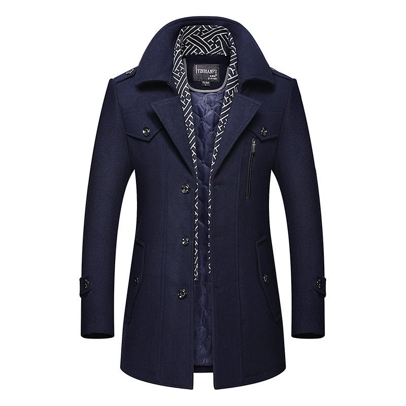 Men's Winter Autumn Dorchester Peacoat Wool Coat - Weriion