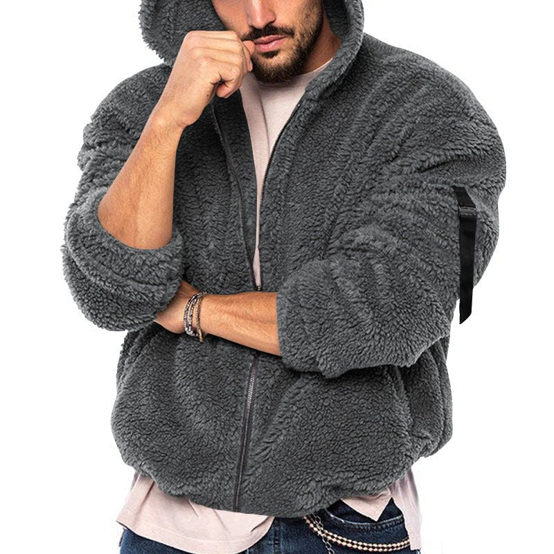 Men's Winter Double - Sided Warm Hooded Zipper Casual Hoodie - Weriion