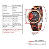 Men's Wooden Calendar Quartz Movement Watch - Weriion