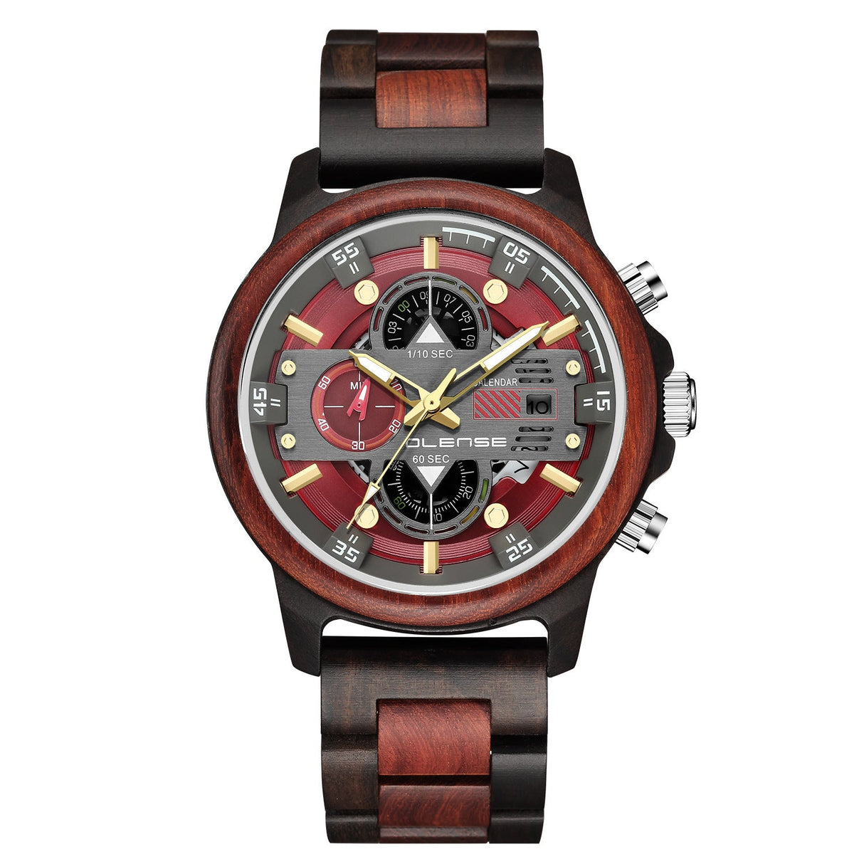 Men's Wooden Quartz Multifunctional Luminous Watch - Weriion