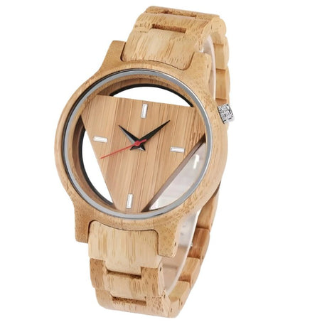 Men's Wooden Triangle Dial Watch - Weriion