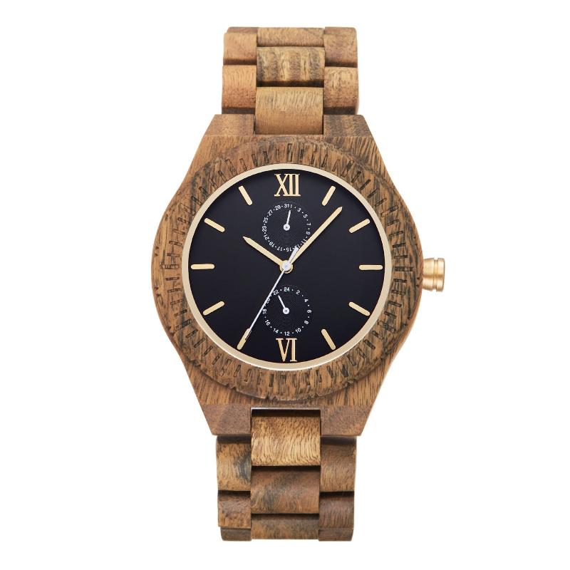 Men's Wooden Watch With Quartz Movement - Weriion