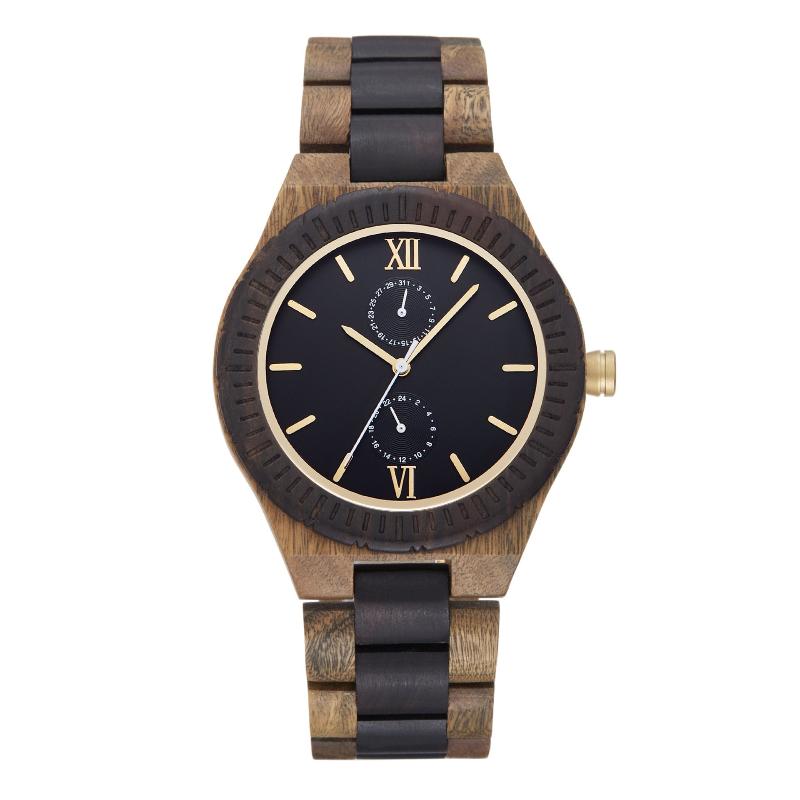 Men's Wooden Watch With Quartz Movement - Weriion